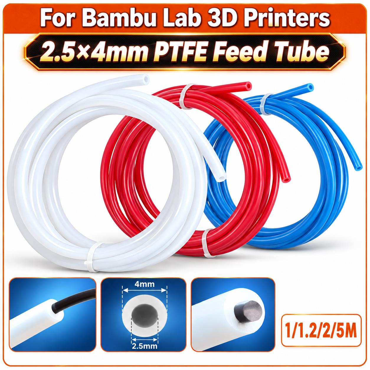 Ptfe Tape Thread - Трубка из тефлона (PTFE) размером 2,5